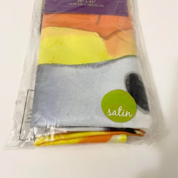 Evergreen Satin Reflections Flag Halloween Pumpkin Ghost 29" x 43" - Picture 7 of 16